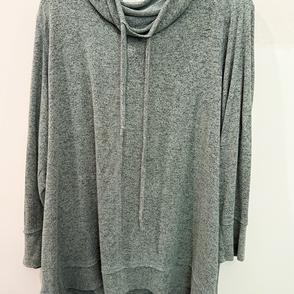 Caslon Heather Gray Cowl Neck Top